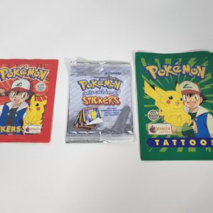 Vintage Pokemon Sticker & Tattoo Pack Bundle! With Exclusive Limited Edition Hobby Central Collectible Pokémon Sticker (Chance for Holo Charizard!)